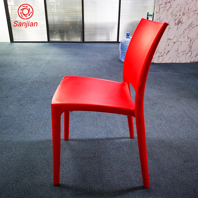 Современные уличные недорогие разноцветные пластиковые стулья Sanjian для дома, столовой, ресторана, кафе, оптом