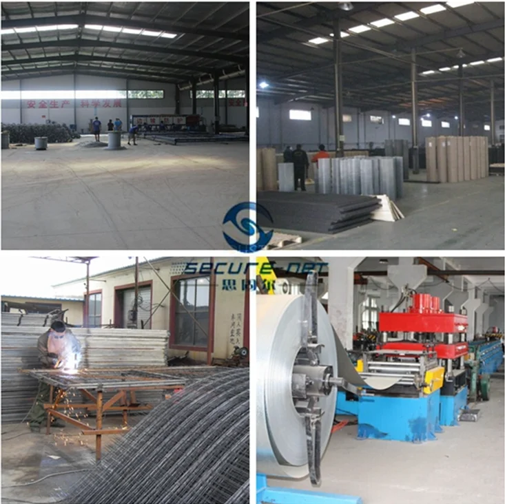 Hot Dip Galvanized 358 Security Mesh High Density Fence With razor Wire Security Fencing