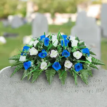 Kunstrozen Gele Kunstrozen Zijden Bloemen 28cm 7st-08161
