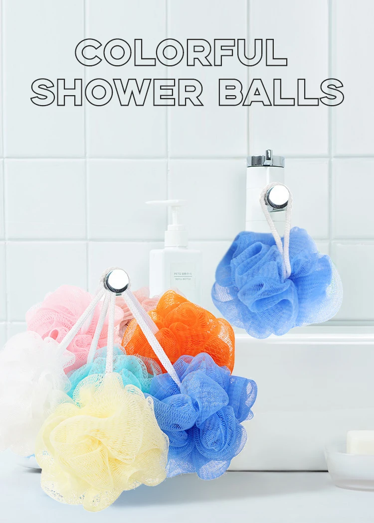 Body Clean Bath Puff Mesh Soap Dispenser Skinfriendly Wash Shower Tool