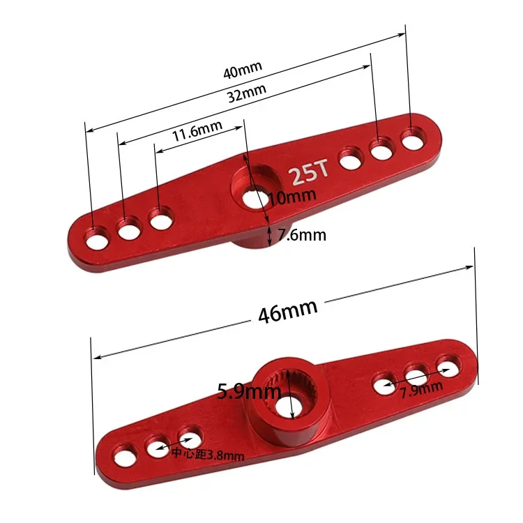 25T M3 Metal Aluminium Titanium RC Servo Arm Horn Futaba Savox - Foto 5