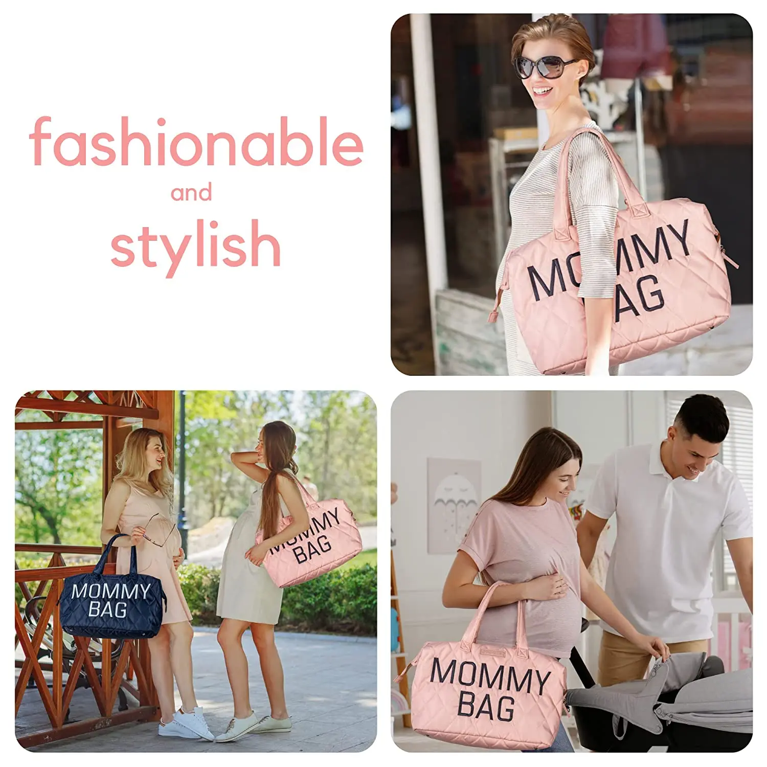 Custom Waterproof Material Diaper Bag Mother Travel Care Bag Large