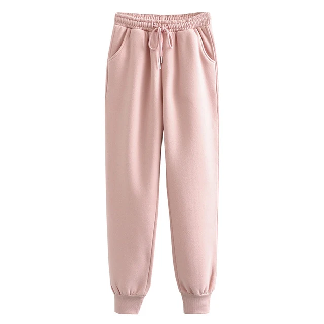 Logo Personalizzato Delle Donne In Pile Spazzolato 100% Pantaloni Lunghi Di  Cotone Pianura Tinta Strethy Abito Pantaloni A Vita Pantaloni Della Tuta -  Buy Coulisse Delle Donne Di Colore Solido Pantaloni,Plus Size