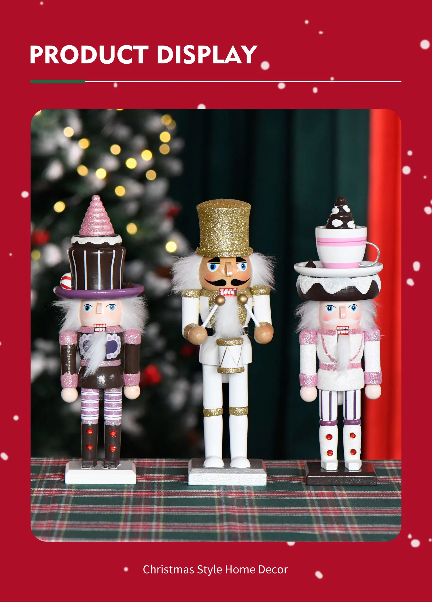 Nutcracker New Products Customizable Wooden 25cm Nutcracker For