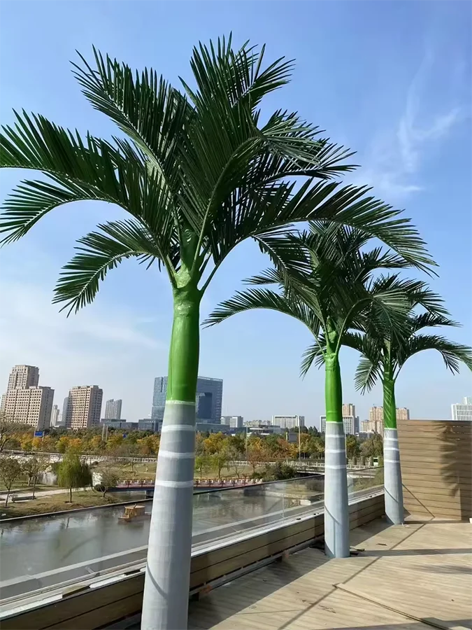 UV Resistant Artificilal Fiberglass Outdoor Wedding Palm Tropical Plant Coconut Tree Giant Realistic Artificial Big King Coconut