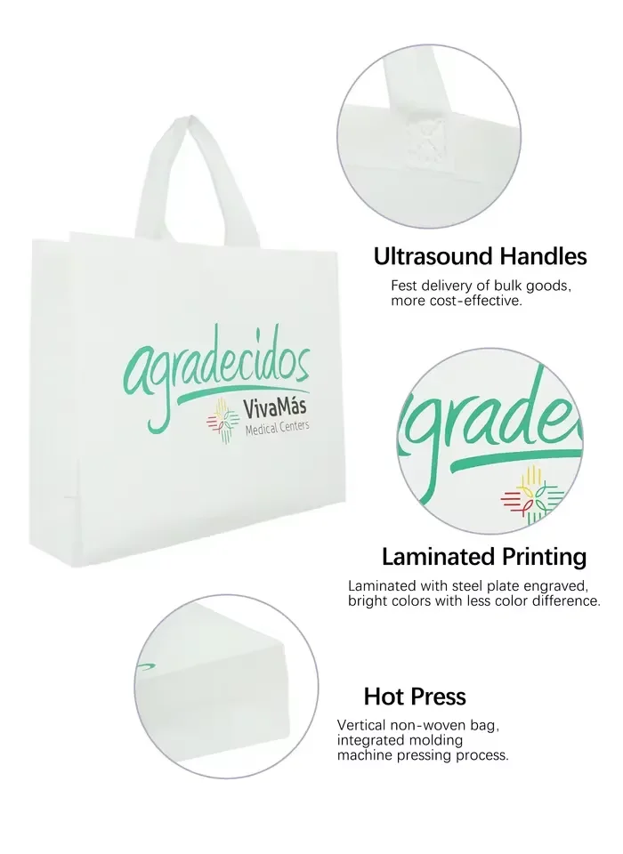 Wholesale Custom Printed Eco Friendly Reusable Grocery PP Non Woven Fabric Tote Shopping Bags supplier