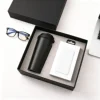 Black le buckle coffee cup pm137 charging treasure two-piece set