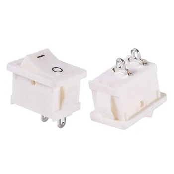 Factory Supply On/Off Toggle White Power Switch Waterproof Electric 2Pin Rocker Switch
