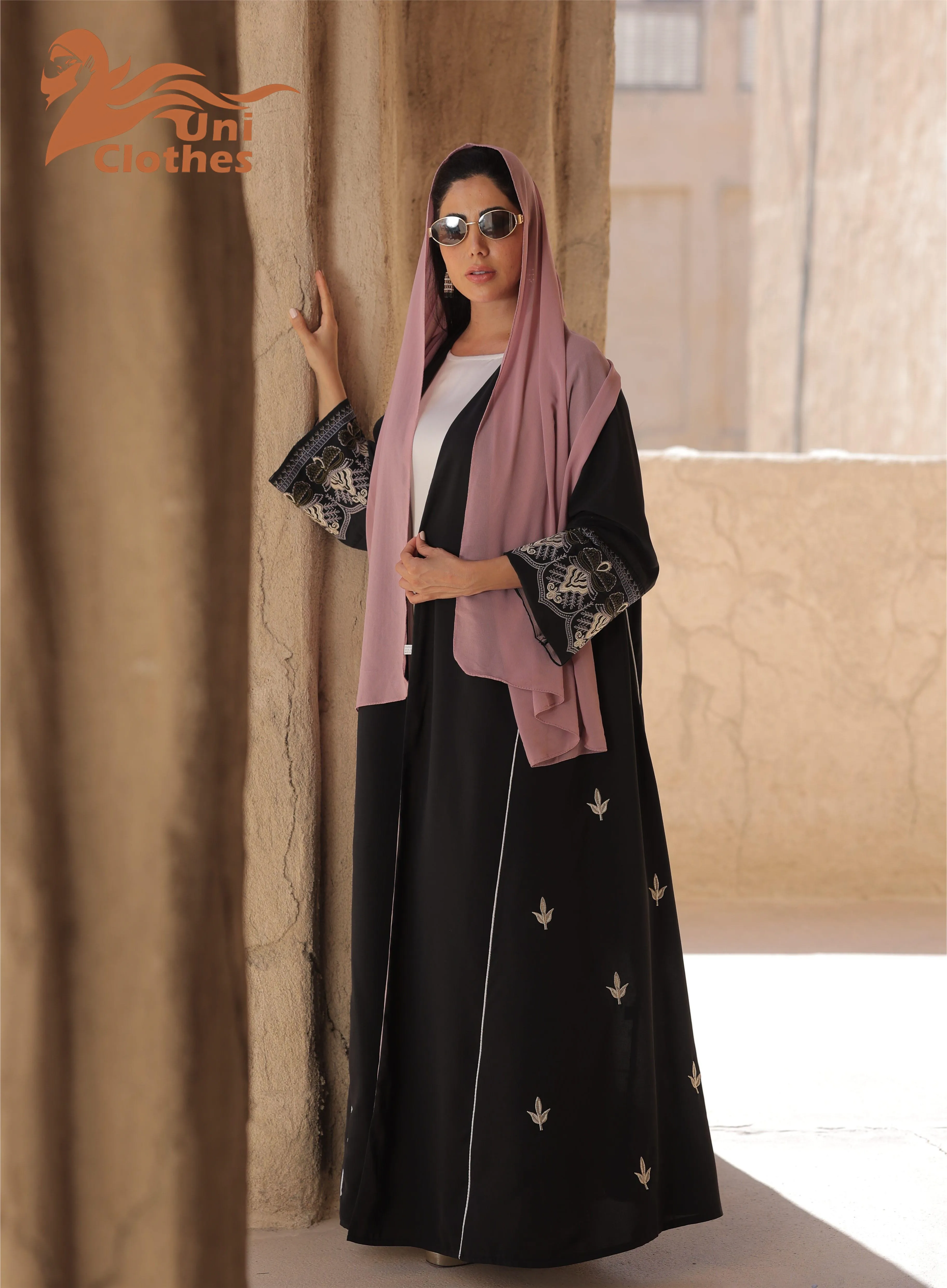 Abaya Dubai Arabic Abaya Style 2019 New Embroidered Polyester Open