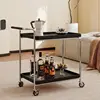 [Walnut Wood] Double Tray Style (Black)
