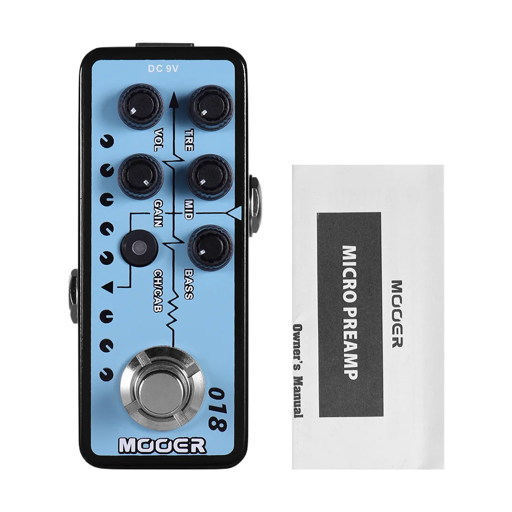 Mooer Micro Preamp 018 Custom 100 エフェクター Mooer 018 Custom 100 Digital Channels 3 Band Pedal Guitar Music