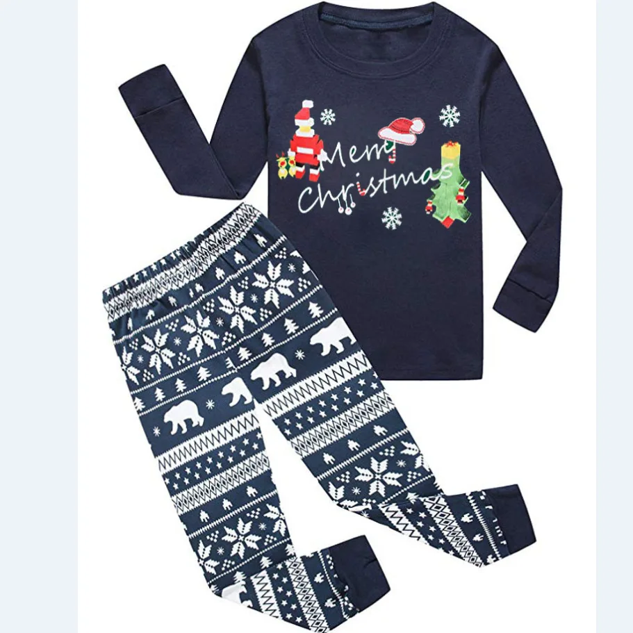 Personnalisé Nom Elf Noël Pyjamas/Pyjama bébé enfants correspondants T Shirt 
