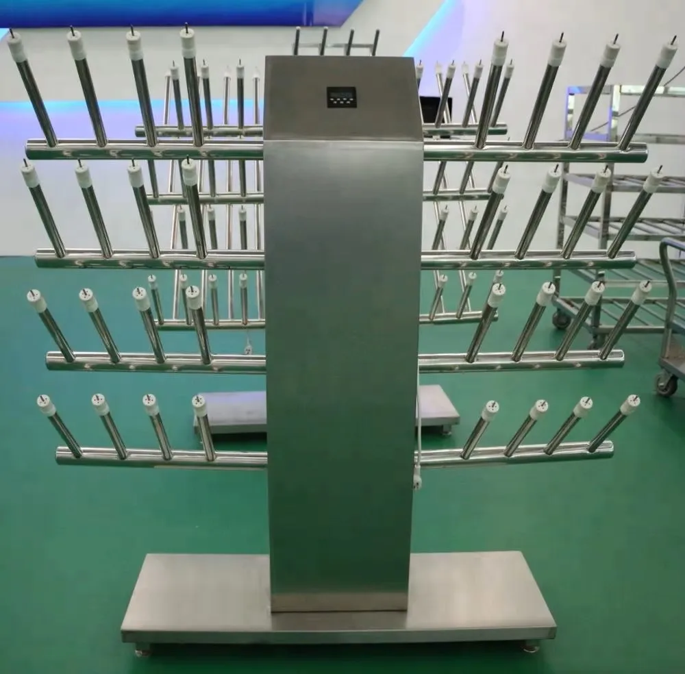 Space-saving electric stainless steel shoe rack for boot drying and disinfection