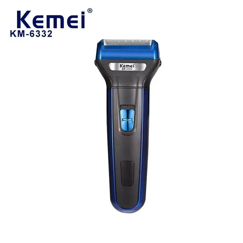 Net Pilot Light Nose Hair Device Barber Scissors Razor Kemei km-6332 3-In-1 Head Razor Floating Double Blade Shaver