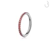Silver Red CZ