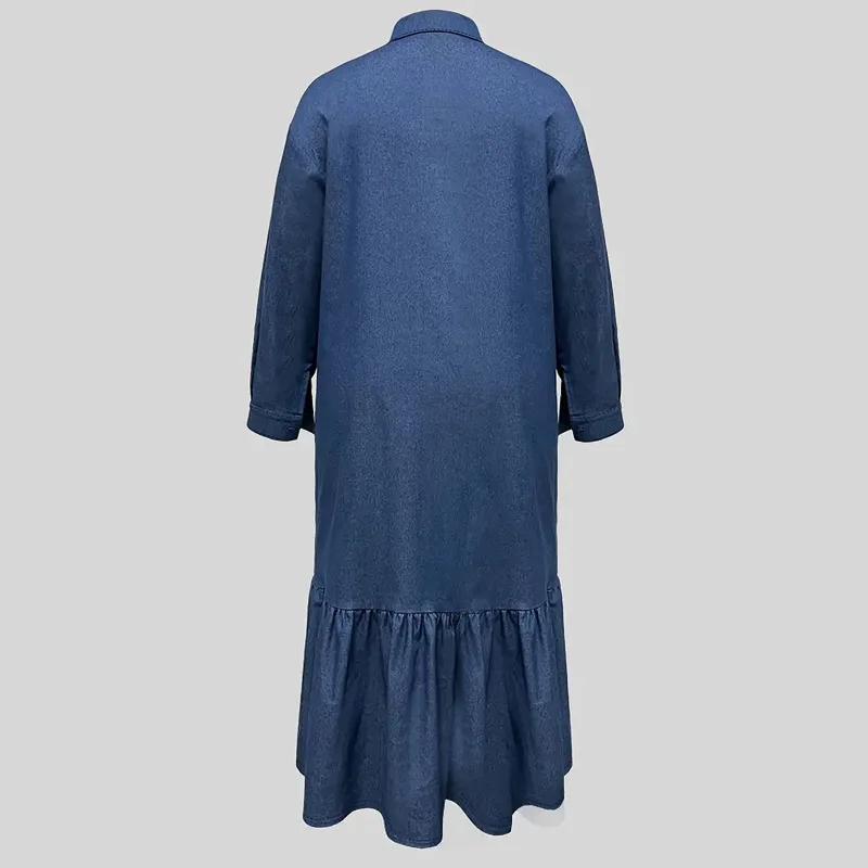 elsa dress toddler Always and Forever Denim Maxi Dress  Yrellit's Boutique