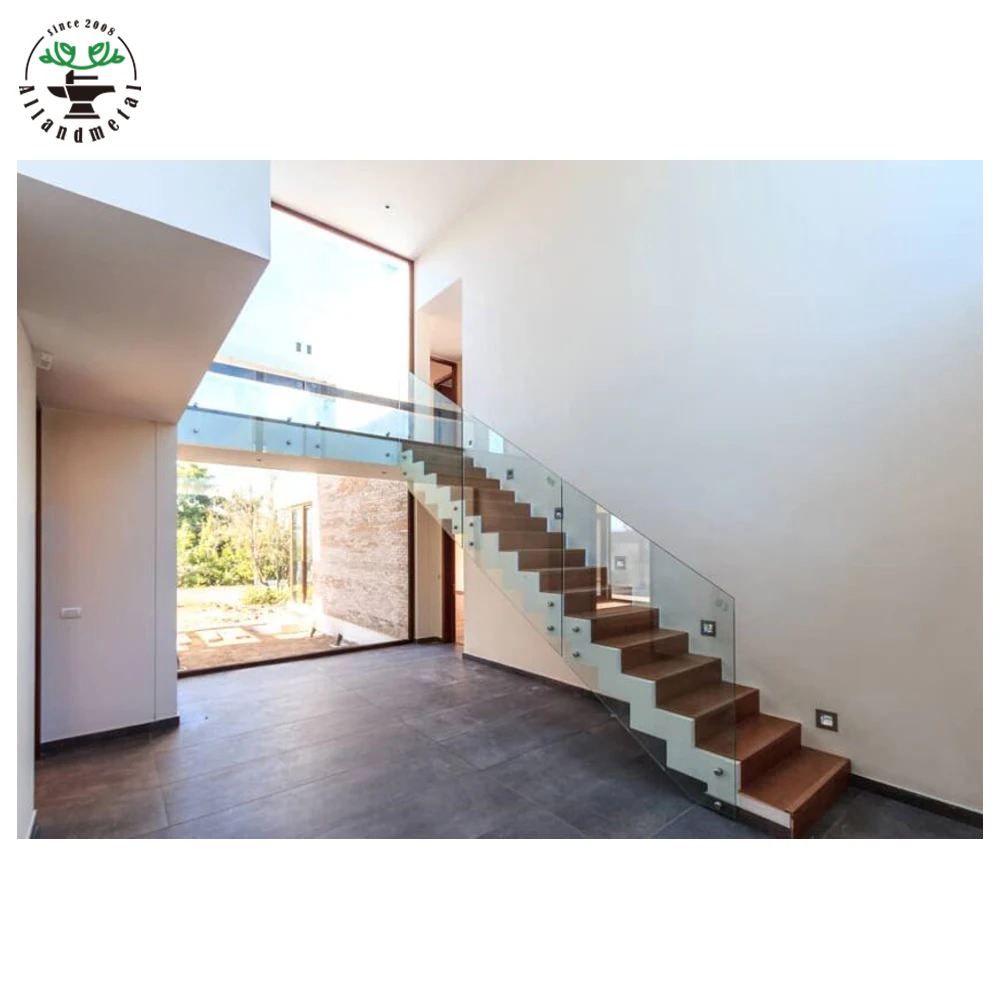 Настраиваемые современные дизайнерские квадратные матовые стеклянные опоры для ограждения, перила для ограждения, перила, система «DIY», внутренняя сталь