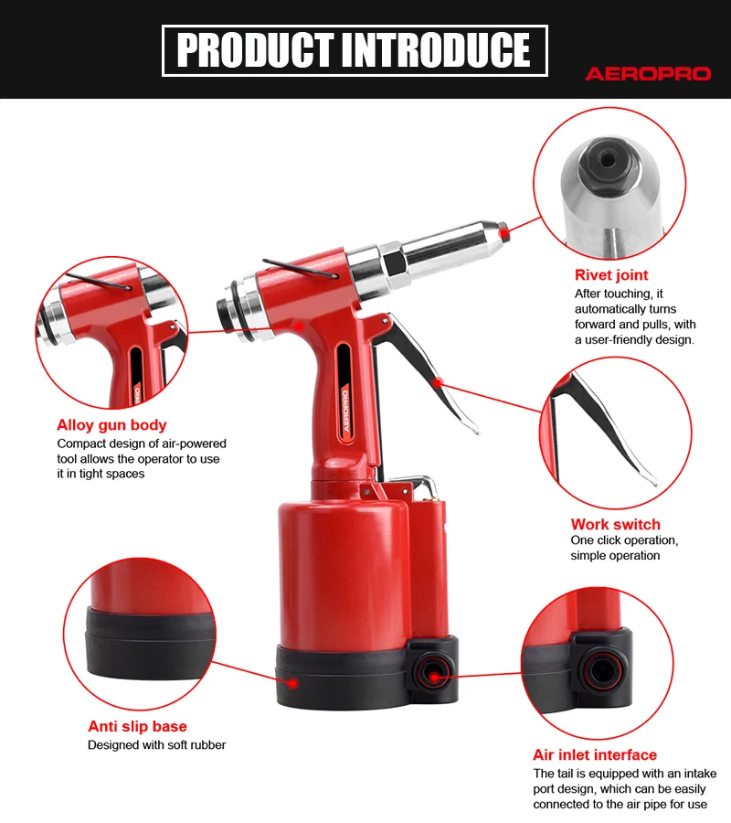 Aeropro P70 Air Riveter Handheld Pneumatic Rivet Nut Tool Gun With Cheap Price Buy Air Riveter