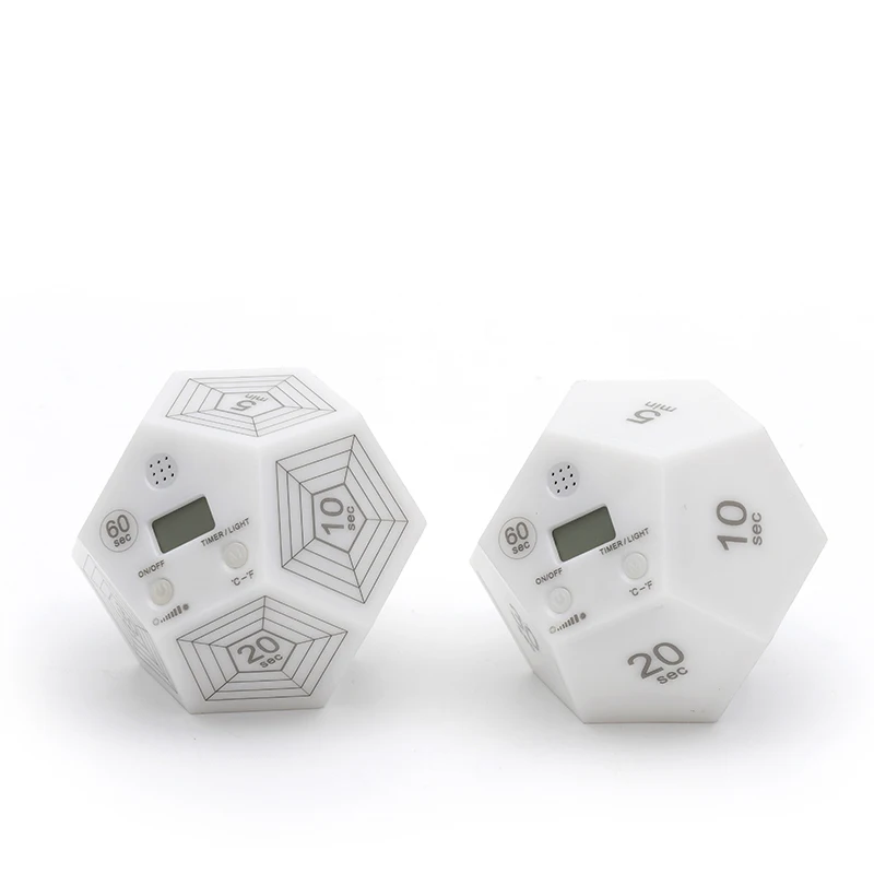 NEW Arrival Smart Magic Dodecahedron 9 Colors Kitchen Digital Countdown Display Night Light Timer