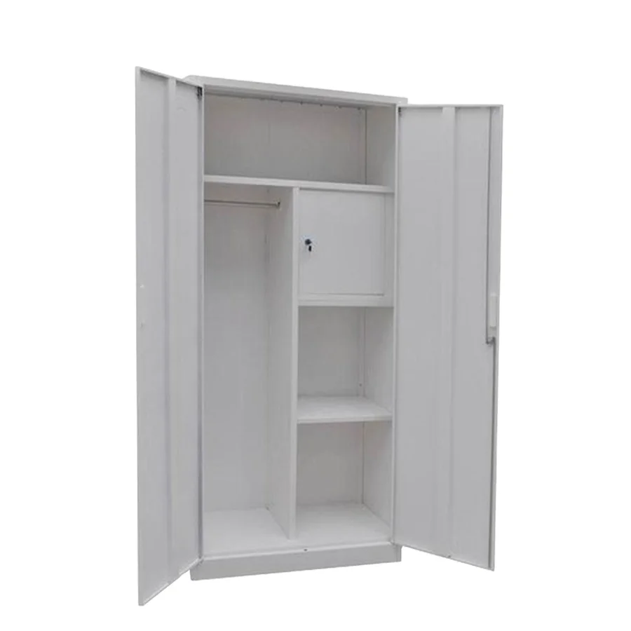 Modern Steel Furniture Cabinet Two Slide Door Bedroom Steel Hanging ...