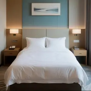 Hotel Polycotton Blend Bed Sheet Pure White