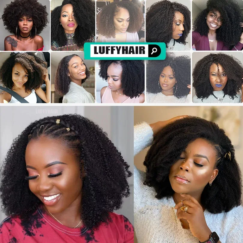 Brasilianskt afro kinky curly människohår i bundtar för flätning_voghion.com