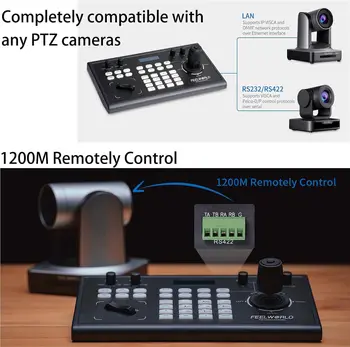 FEELWORLD KBC10 PTZ Camera Controller with Auto Tracking OEM Factory Price for Live Streaming Conference detail image