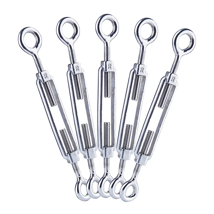 China Factory Cheap Wholesale Small Metal Galvanized Closed Body Eye Bolt Turnbuckle