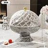Transparent black spiral patterned drain basket with lid