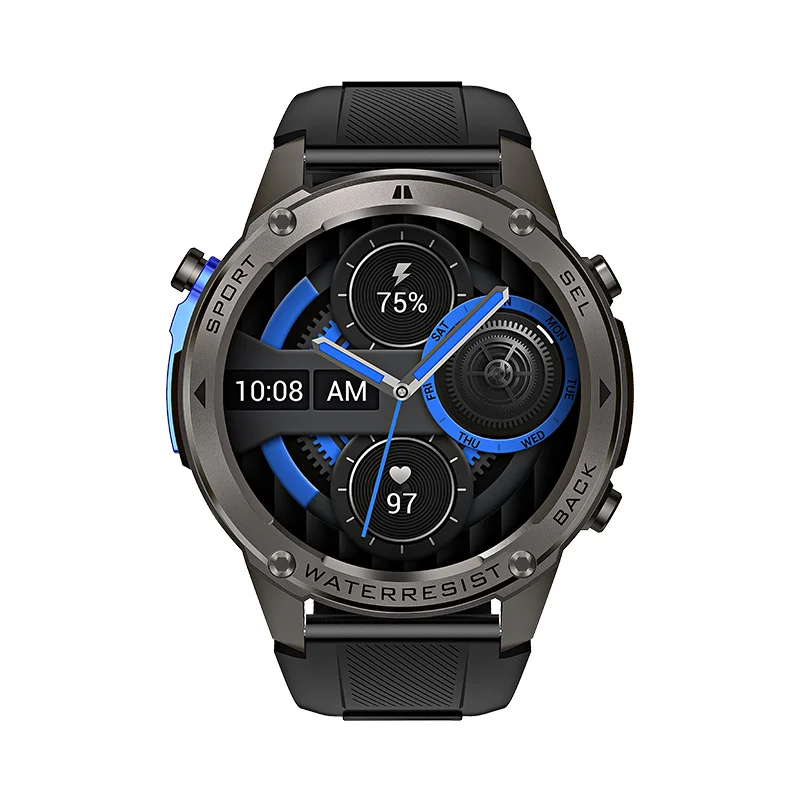 GPS Navigation Amoled Screen 5ATM Waterproof Sport Smartwatch DM56 Smart Watch 2024 2025 With Altimeter Barometer Compass