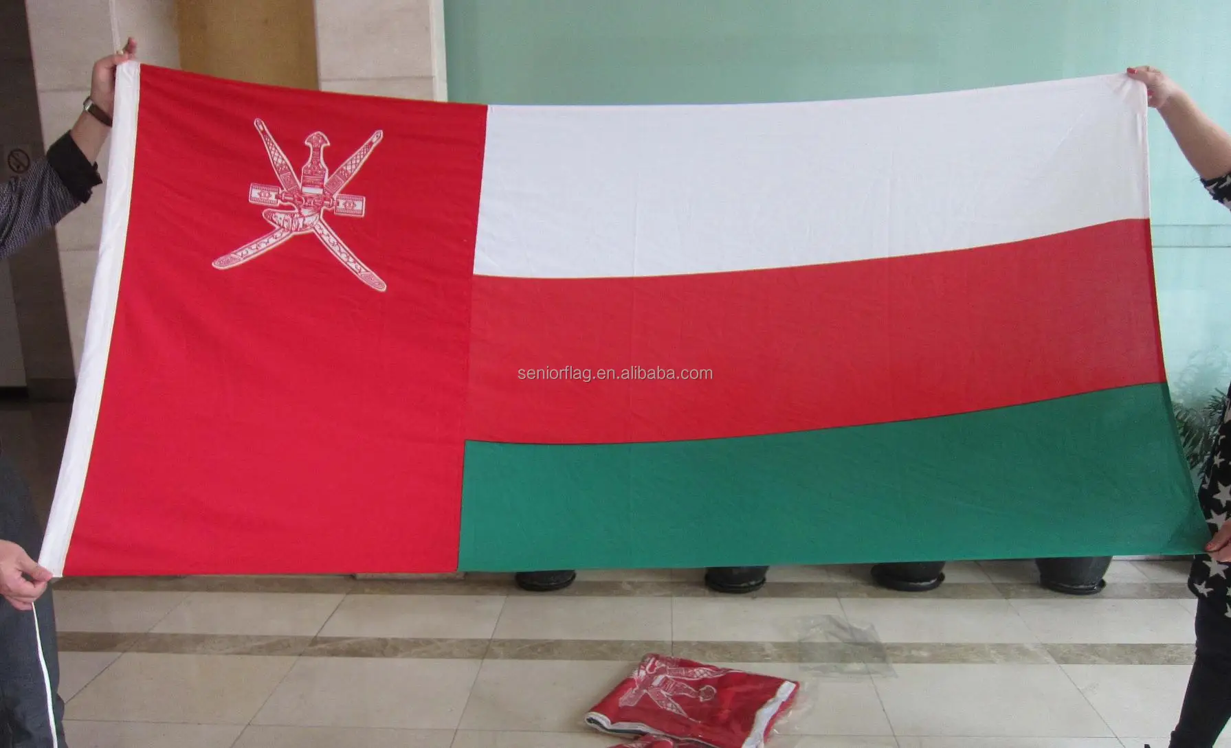 Wholesale Fast Shipping Custom Flag 100% Polyester Flags 3X1.7M The Sultanate of Oman All Country Flag factory