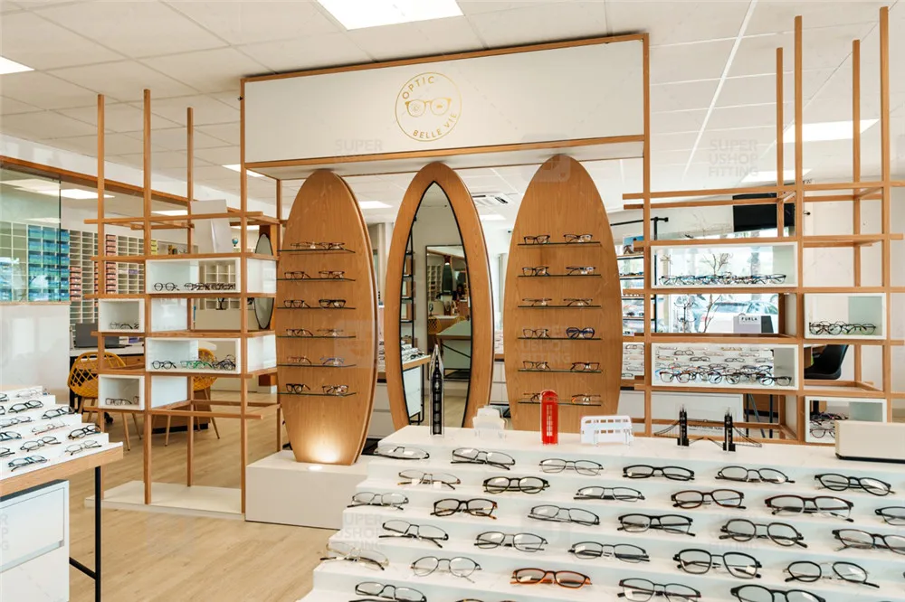 Customized Sunglasses Shop Interior Design Decoration Retail Wall ...