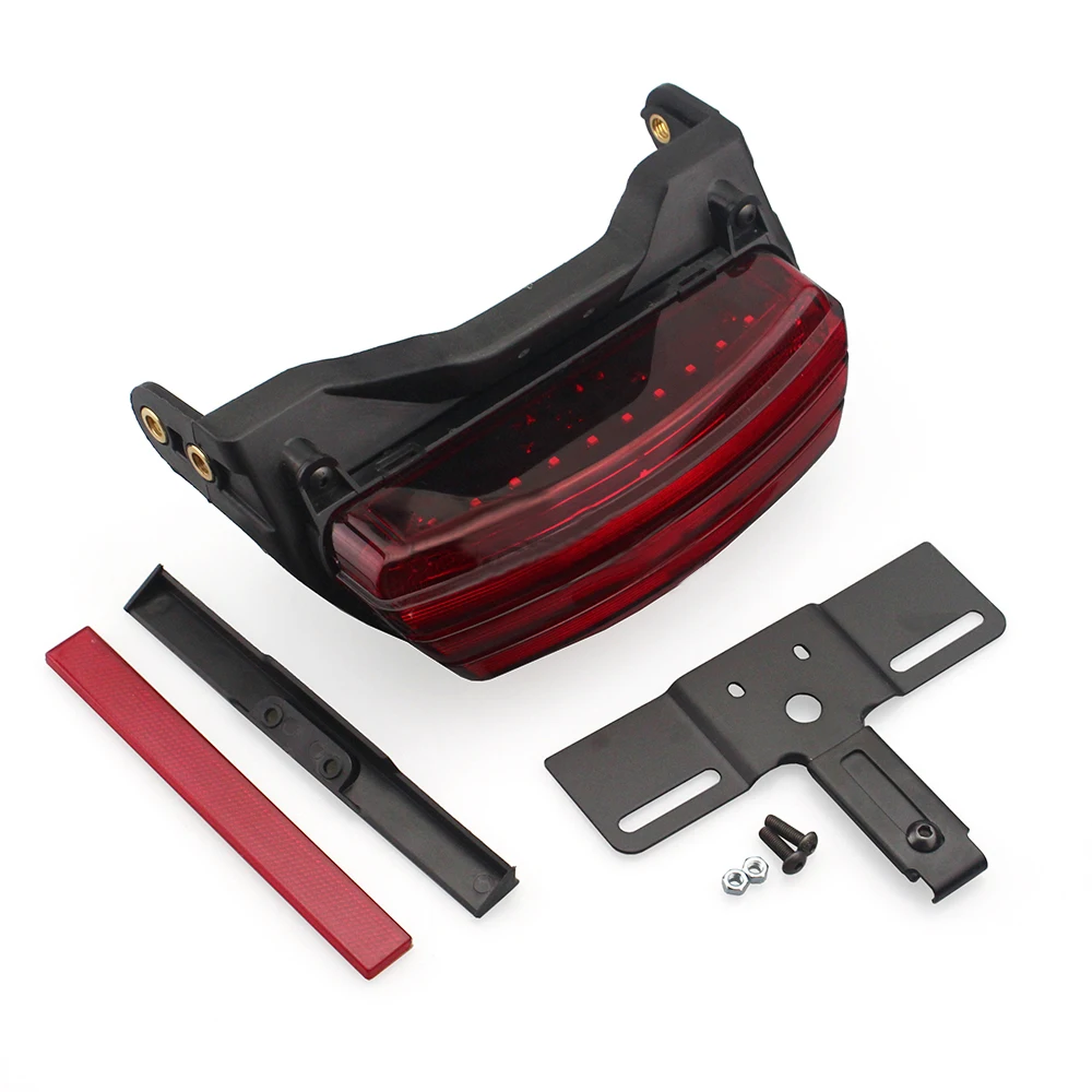 Задний светодиодный фонарь для номерного знака, стоп-сигнал для мотоцикла, тройной задний фонарь с кронштейном для Harley Softail 2006-2020