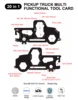 20-in-1 Pickup Truck Shape Card Tool ( Can Opener)