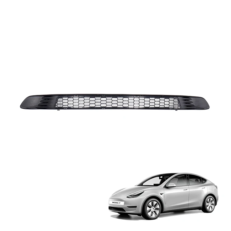 自動車用フロントメッシュグリル テスラ Model Y アクセサリ ABS製 フロントバンパーフェンス フロントグリル カーアウトドアアクセサリー