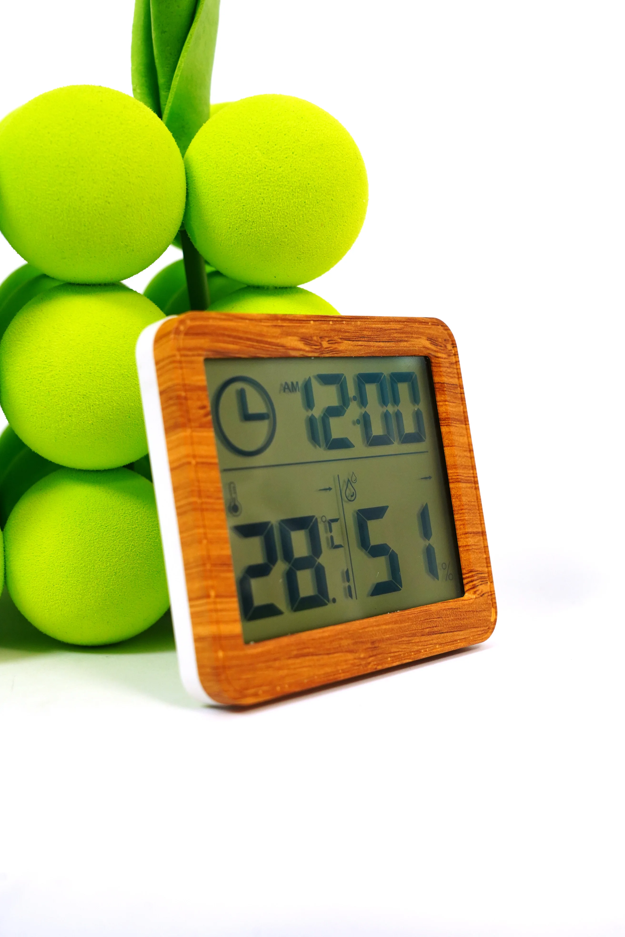 Quadrate Portable Small Desk Clock Thermometer Large Lcd Display Thermometer Small Thermometer for Home Greenhouse With Magnet