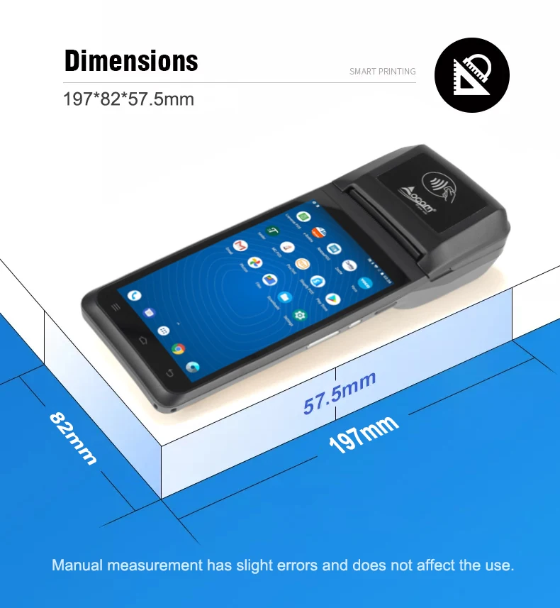 OCOM T2 Pro All in One Handheld Smart POS Wireless Portable Printers Payment Terminal with Fingerprint
