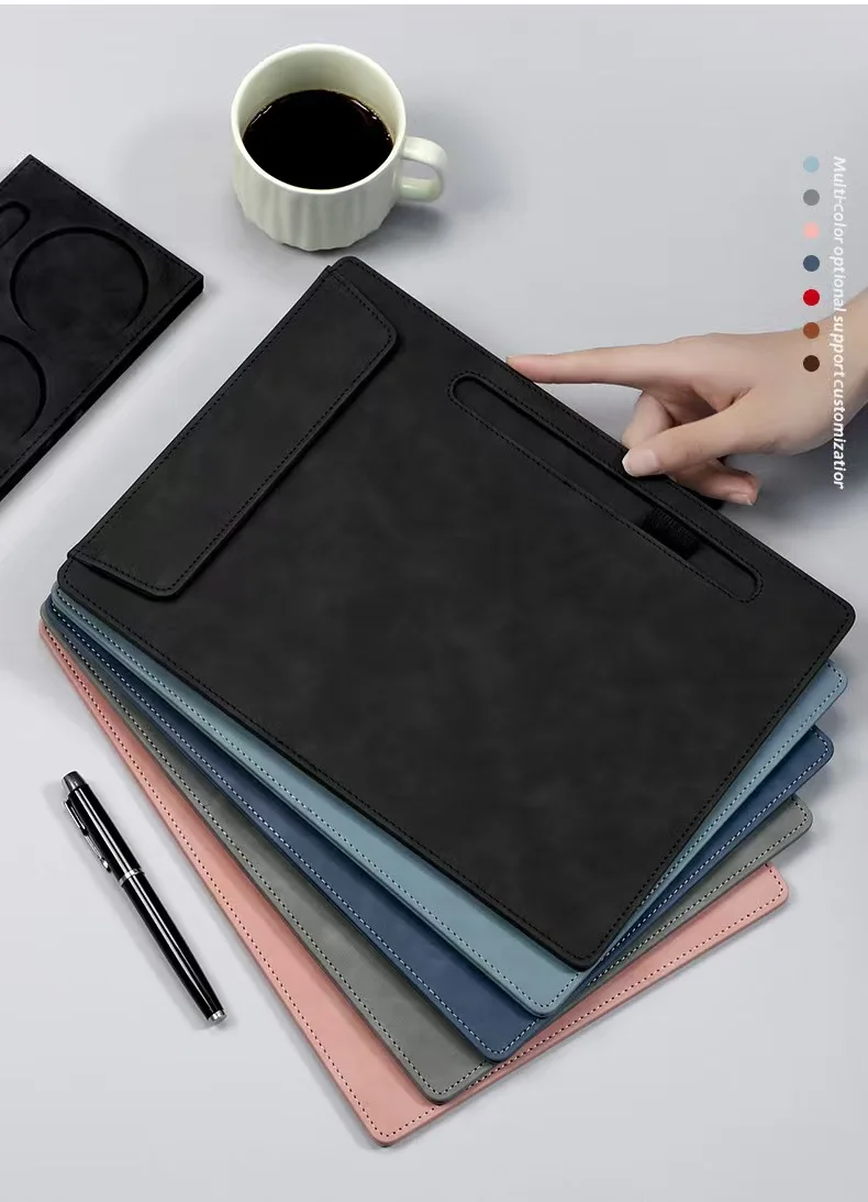 Customized leather conference pad folder; business hotel supplies; custom logo conference clip. preview 5