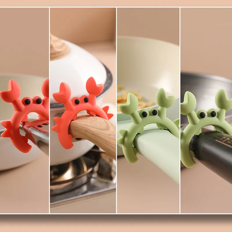 Silicone Spatula Holder with Anti-Overflow Soup Spoons Household Kitchen Stove Rack for Mobile Storage Pot Clips & Spoon Rests factory