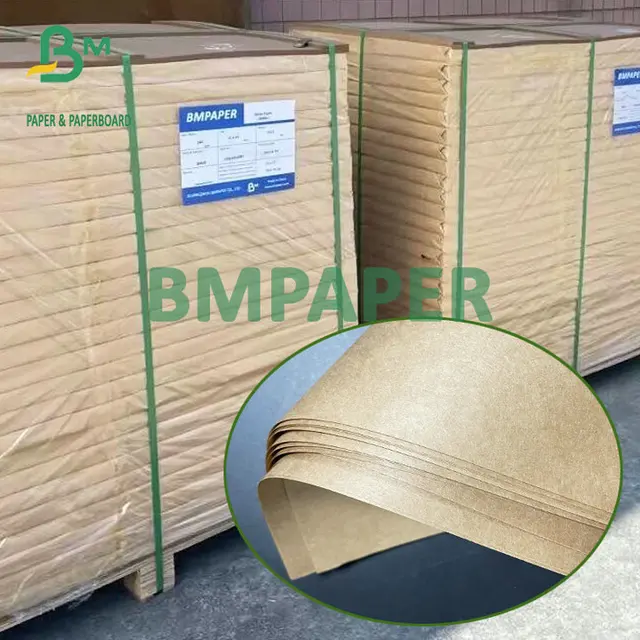 High Stiffness Unbleached Brown Sack Kraft Paper 70gsm 80gsm for Cement Bag