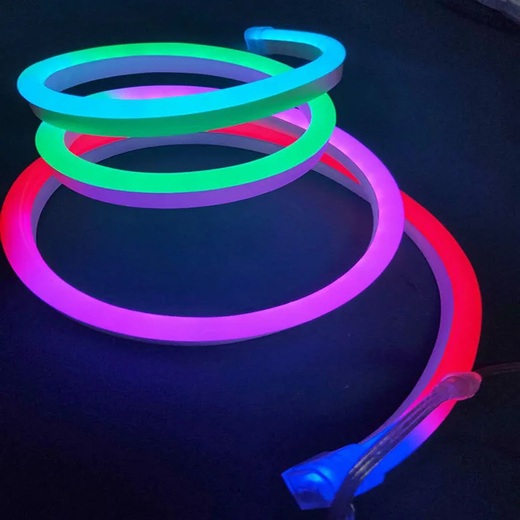 Shenzhen Factory Soft  Flexible LED Light Strip Neon Light Addressable RGBW Led Neon Flex Light Strips