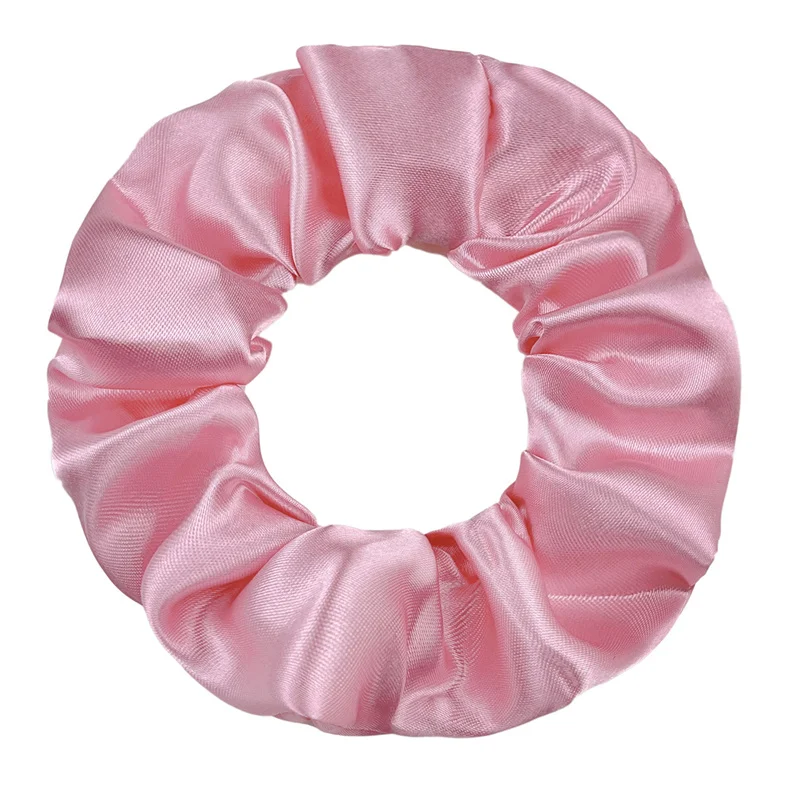 50 Colors Satin Scrunchies Girls Elastic Hair Band Ponytail Holder Ties ...