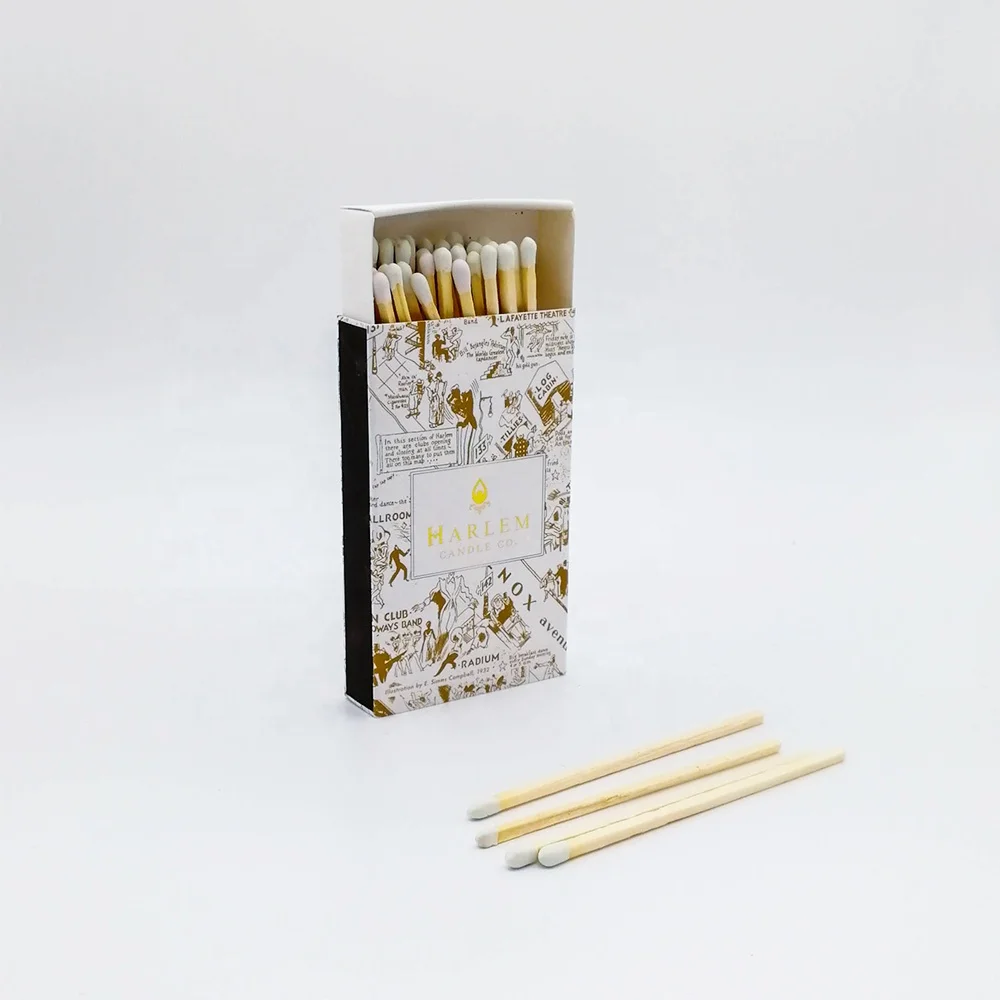 4 дюйма лампы в форме свечи матчей коробки таможня напечатала безопасность деревянный спичек 100 мм цветной матч Придерживайтесь связка