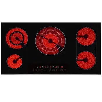 Kitchen Appliance 9000W 5 Burner Build in Infrared Electric cooker/ Cooktop/Oven Black Color/CE CB EMC