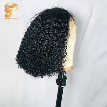 Long/ Short Finger Bob Wig With Bang 100% Human Hair, Afro Pixie Cut Curly Wigs For Black Women, Short Hair Wigs For Black Women