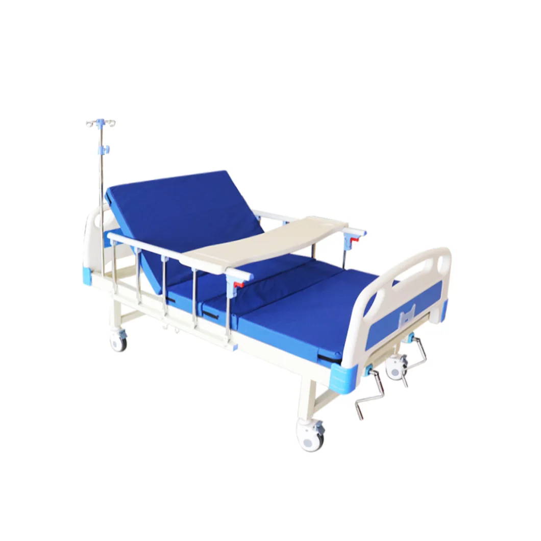 Factory Price Adjustable Stainless Steel Pillar Mattress IV Pole Manual Nursing Bed factory