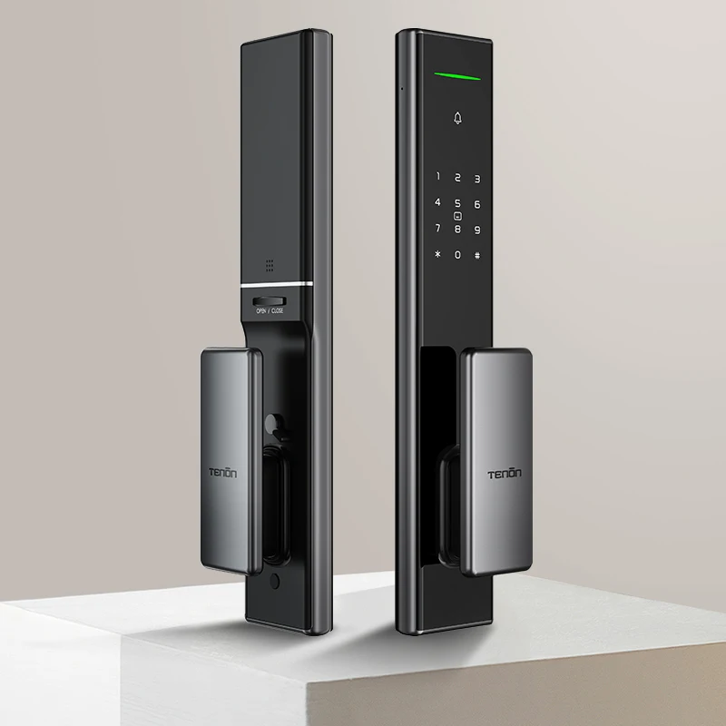 product tenon a5 smart digital lock tuya wifi biometric fingerprint face recognition automatic outdoor pull push door key card app home-0