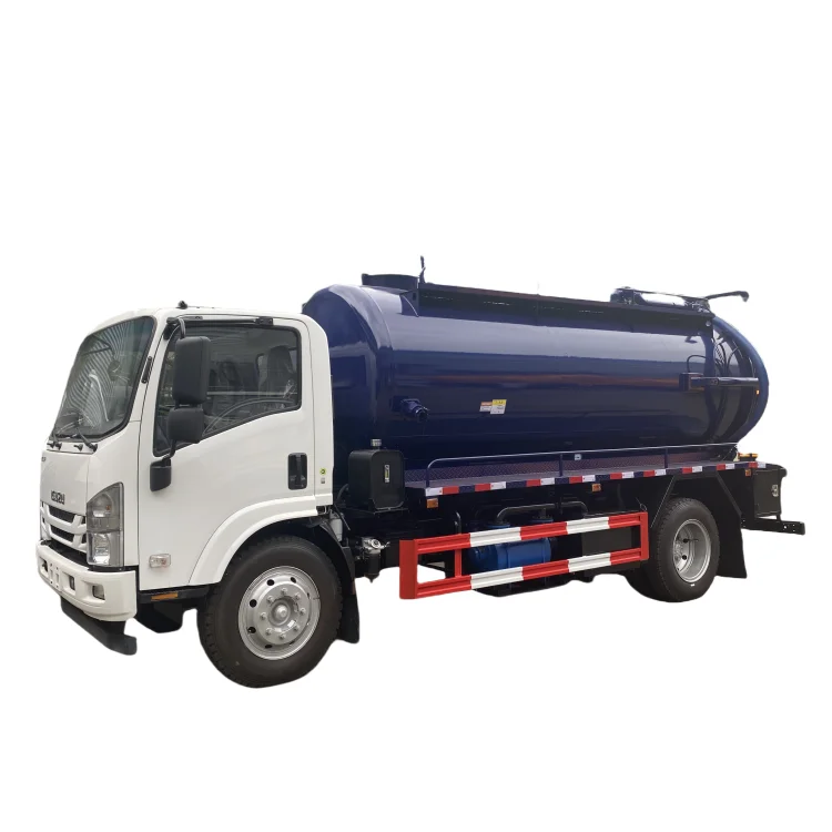 Chinese ISUZU 4*2 Light 9000 Liter Septic tank Truck with High Pressure Dredging 55gpm Pileline Vehicles for Sale