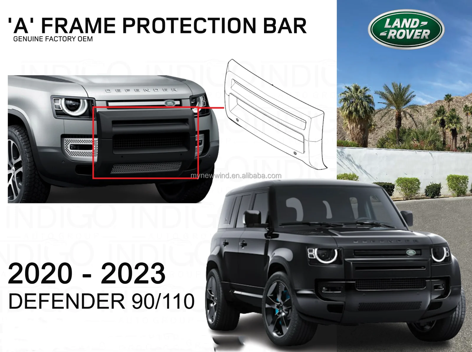 Centre Moulding Car Grille Cover Fit For 90/110 For Land Rover Defender