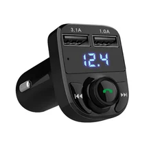 Car Usb Charging mp3 Player Digital Display Car FM Transmitter  Voltage Hands Free Car kit USB Audio Receiver Hot Selling